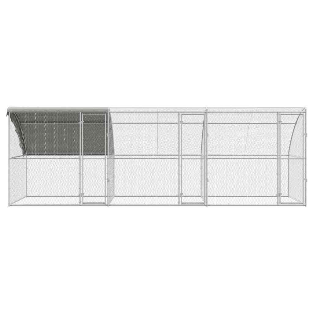 Kippenhok Zilver 600 x 200 x 198.5 cm Gegalvaniseerd staal