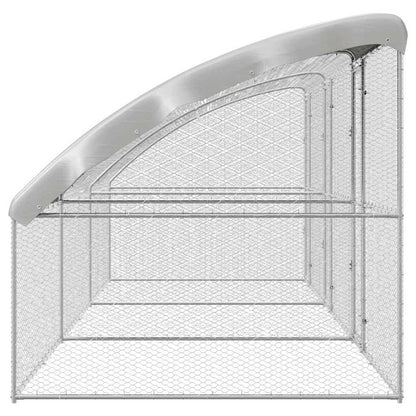 Kippenhok Zilver 600 x 200 x 198.5 cm Gegalvaniseerd staal