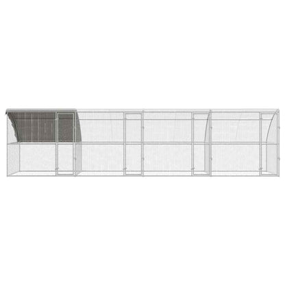 Kippenhok Zilver 800 x 200 x 198.5 cm Gegalvaniseerd staal
