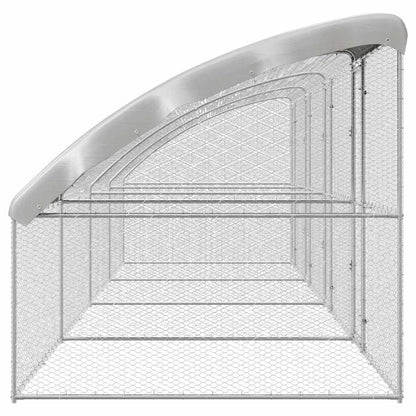 Kippenhok Zilver 800 x 200 x 198.5 cm Gegalvaniseerd staal