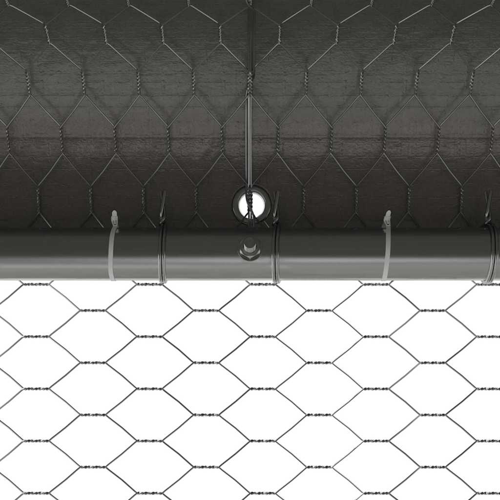 Kippenhok Zilver 600 x 200 x 198.5 cm Gegalvaniseerd staal