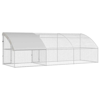 Kippenhok Zilver 600 x 200 x 198.5 cm Gegalvaniseerd staal
