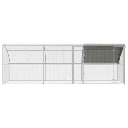 Kippenhok Zilver 600 x 200 x 198.5 cm Gegalvaniseerd staal