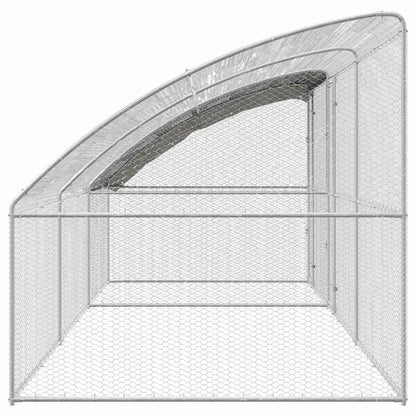 Kippenhok Zilver 600 x 200 x 198.5 cm Gegalvaniseerd staal