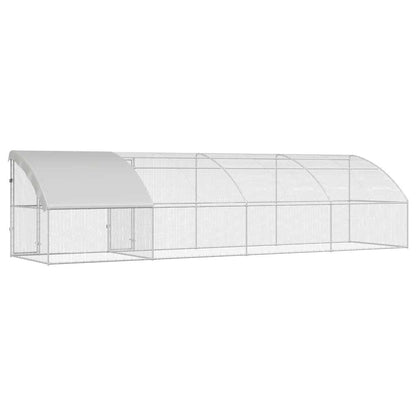 Kippenhok Zilver 800 x 200 x 198.5 cm Gegalvaniseerd staal