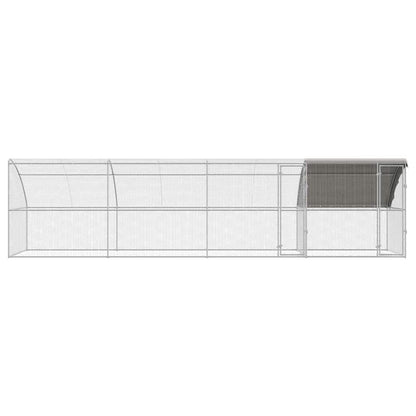 Kippenhok Zilver 800 x 200 x 198.5 cm Gegalvaniseerd staal