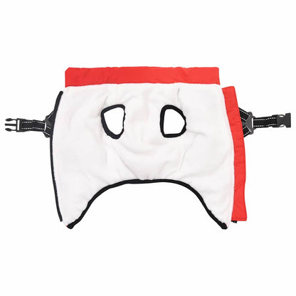 Hondenjas met harnas Rood S Fleece en polyester