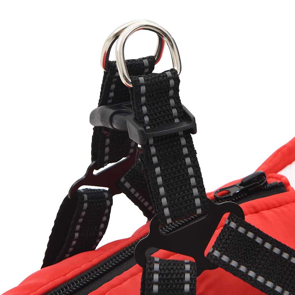 Hondenjas met harnas Rood M Fleece en polyester