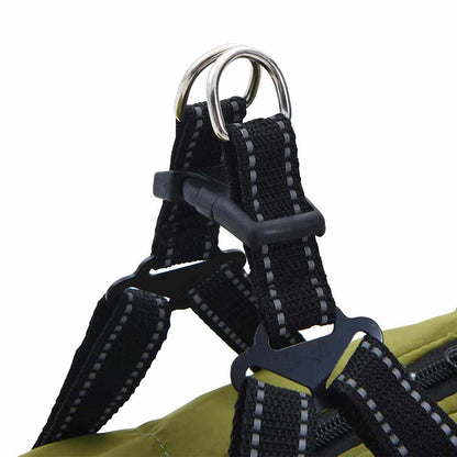 Hondenjas met harnas Legergroen 3XL Fleece en polyester