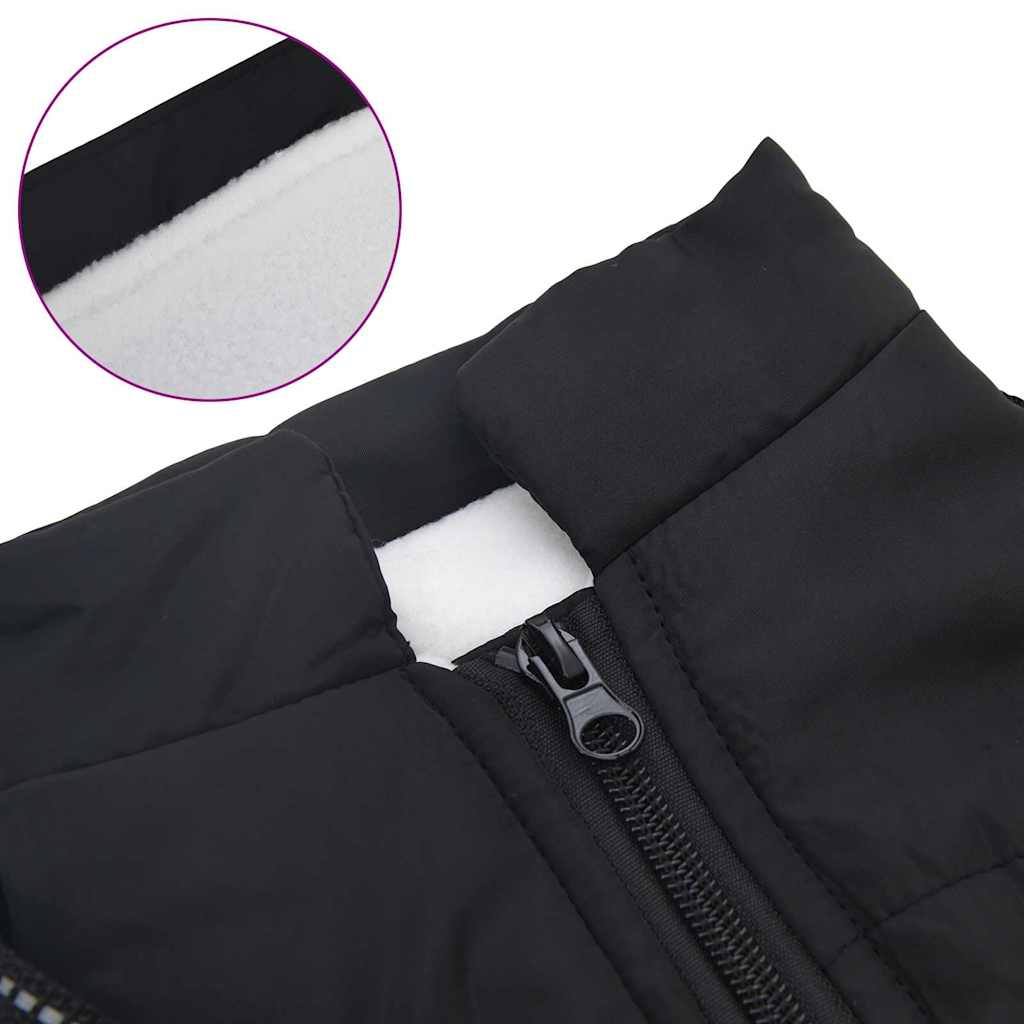 Hondenjas met harnas Zwart L Fleece en polyester