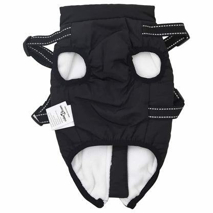 Hondenjas met harnas Zwart L Fleece en polyester