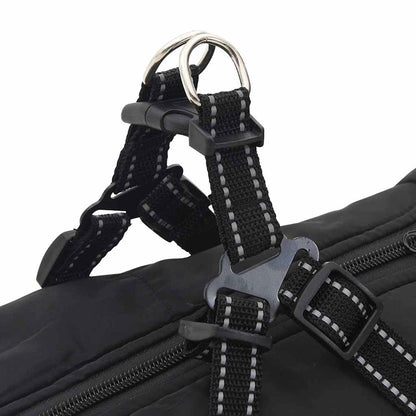 Hondenjas met harnas Zwart 5XL Fleece en polyester