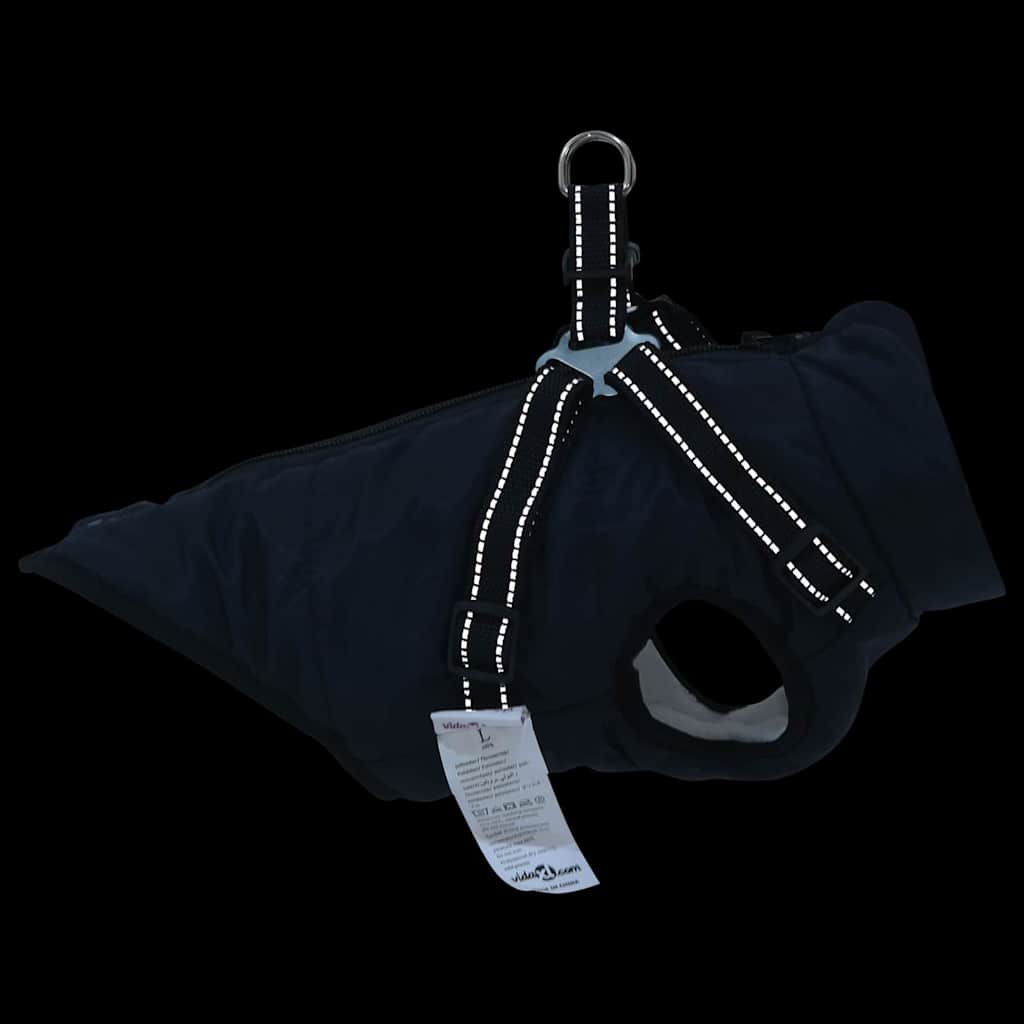 Hondenjas met harnas Marineblauw XL Fleece en polyester